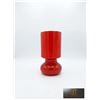 Image 1 : Red Modern Cylindrical Glass Vase