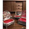 Image 2 : Four Ornate Silver Jewellery Boxes with Red Linings