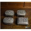 Image 3 : Four Ornate Silver Jewellery Boxes with Red Linings