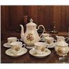 Image 1 : German Lusterware Porcelain Tea Set, Hand Decorated, 15 Pieces