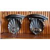 Image 3 : Shell Motif Carved Wooden Wall Brackets