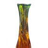 Image 2 : Murano Style Art Glass Vase with Green and Amber Swirl