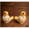 Image 2 : Ceramic Bird Salt and Pepper Shakers with Pink Floral Vase