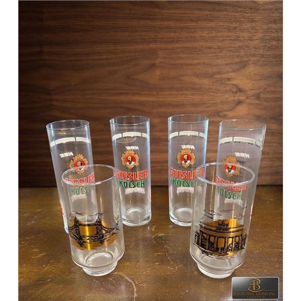6 Giesler Kölsch Glasses Collectors Edition