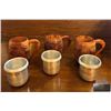 Image 3 : 3 Hand-Carved Wooden Mugs With Metal Inserts