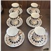 Image 1 : Kosova Porcelain Espresso Cup and Saucer Set, 6 Pieces