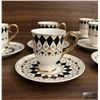 Image 2 : Kosova Porcelain Espresso Cup and Saucer Set, 6 Pieces