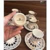Image 3 : Kosova Porcelain Espresso Cup and Saucer Set, 6 Pieces