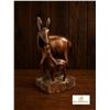 Image 1 : Hand-Carved Wooden Antelope and Calf Sculpture