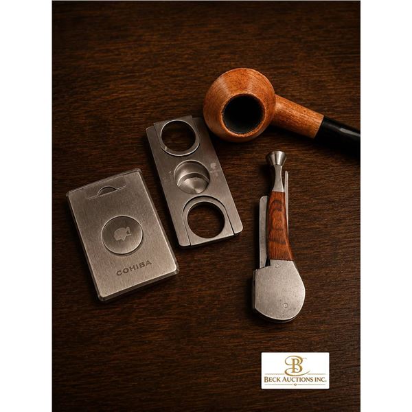 Cohiba Cigar Cutter With Pipe and Pipe Tool Set