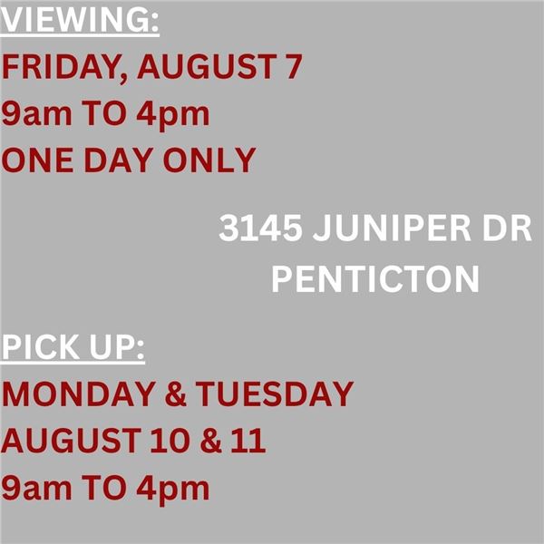 VIEWING & PICKUP DATES