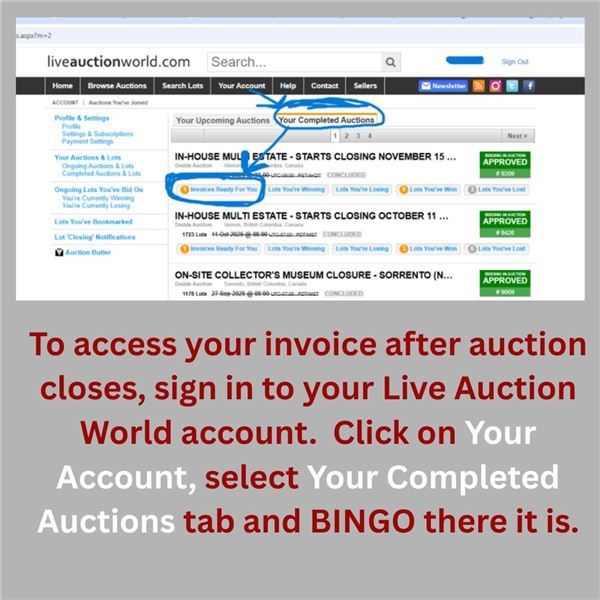 HOW TO ACCESS YOUR INVOICE
