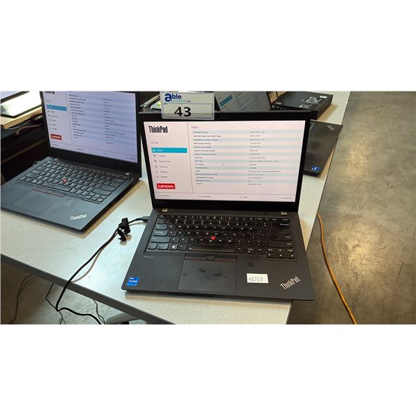 LENOVO THINKPAD T14 14" LAPTOP INTEL CORE I7 PORTABLE PC WIPED DRIVE NO CHARGER