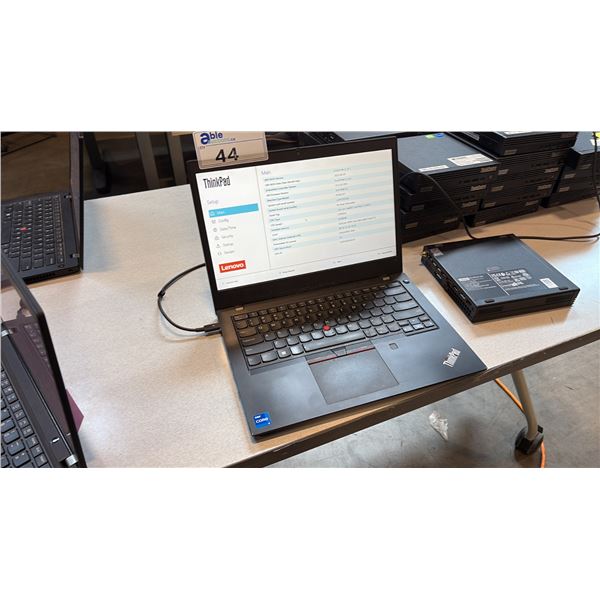 LENOVO THINKPAD L14 14" LAPTOP INTEL CORE I7 PORTABLE PC WIPED DRIVE NO CHARGER