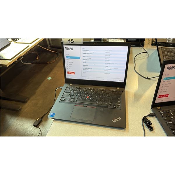 LENOVO THINKPAD L14 14" LAPTOP INTEL CORE I7 PORTABLE PC WIPED DRIVE NO CHARGER