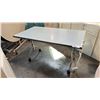 Image 1 : GREY MOBILE TRAINING TABLE W/ FLIP TOP MECHANISM W30" X D54" X H30"