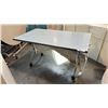 Image 1 : GREY MOBILE TRAINING TABLE W/ FLIP TOP MECHANISM W30" X D54" X H30"