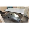 Image 1 : GREY MOBILE TRAINING TABLE W/ FLIP TOP MECHANISM W30" X D54" X H30"