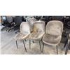 Image 1 : 4 GREY VELVET CLIENT CHAIRS