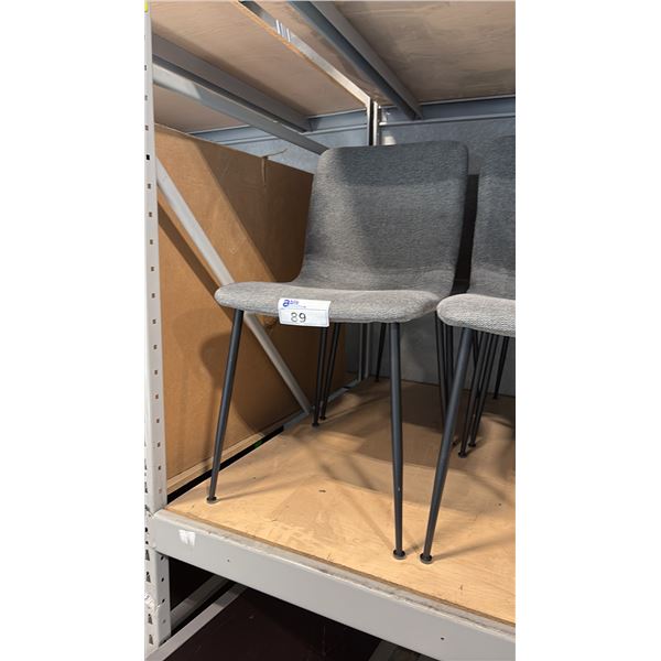 PAIR OF GREY CONTOUR SIDE CHAIRS