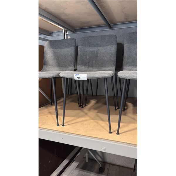 PAIR OF GREY CONTOUR SIDE CHAIRS