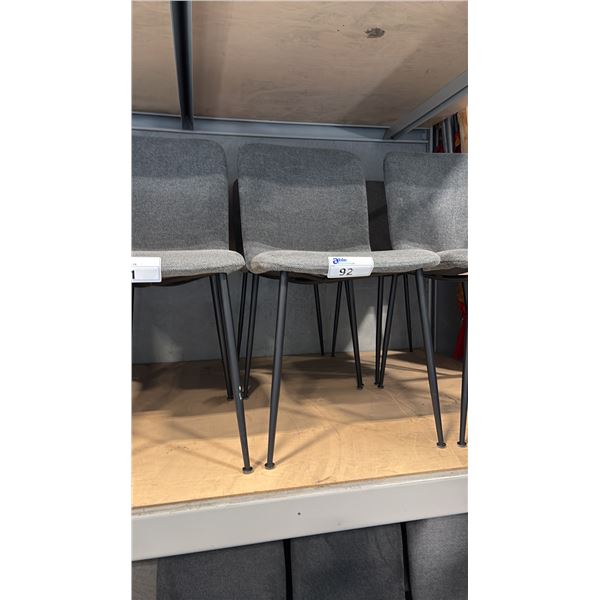PAIR OF GREY CONTOUR SIDE CHAIRS