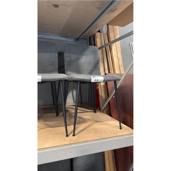 PAIR OF GREY CONTOUR SIDE CHAIRS