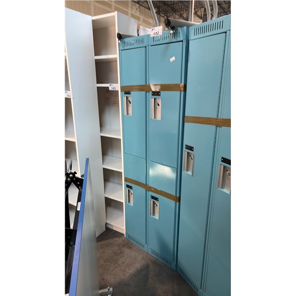BABY BLUE 4-BAYS HALF HEIGHT LOCKER