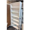Image 1 : WHITE WOOD COMPOSITE ADJUSTABLE SHELVES STORAGE UNIT DISPLAY LIBRARY 32X11X80 INCHES