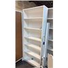 Image 1 : WHITE WOOD COMPOSITE ADJUSTABLE SHELVES STORAGE UNIT DISPLAY LIBRARY 32X11X80 INCHES