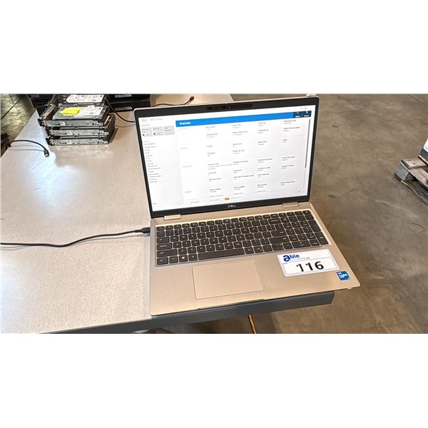 DELL LATITUDE 5520 15.6" LAPTOP INTEL CORE I5 PORTABLE PC WIPED DRIVE NO CHARGER