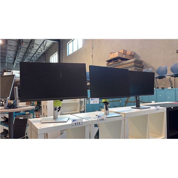 3 DELL PC MONITORS INCL DELL P2422HE 24" FLAT PANEL MONITOR