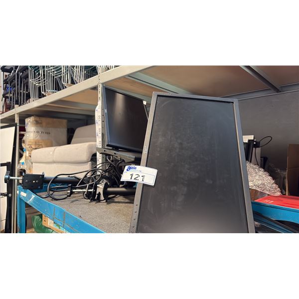 5 PC MONITORS INCL DELL E2216H 22" LED LCD DISPLAYS WITH 2 MULTI-ARTICULATION SUPPORT ARMS