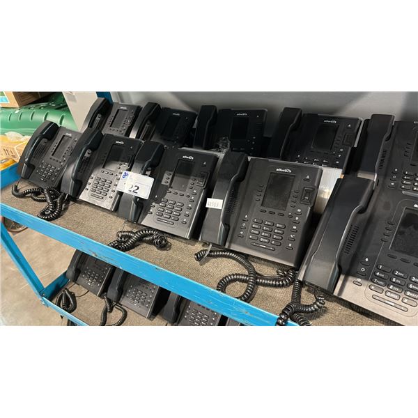 22 VOIP PHONES INCL ALLWORX VERGE 9308 PROGRAMMABLE BUTTON VOIP BUSINESS TELEPHONE