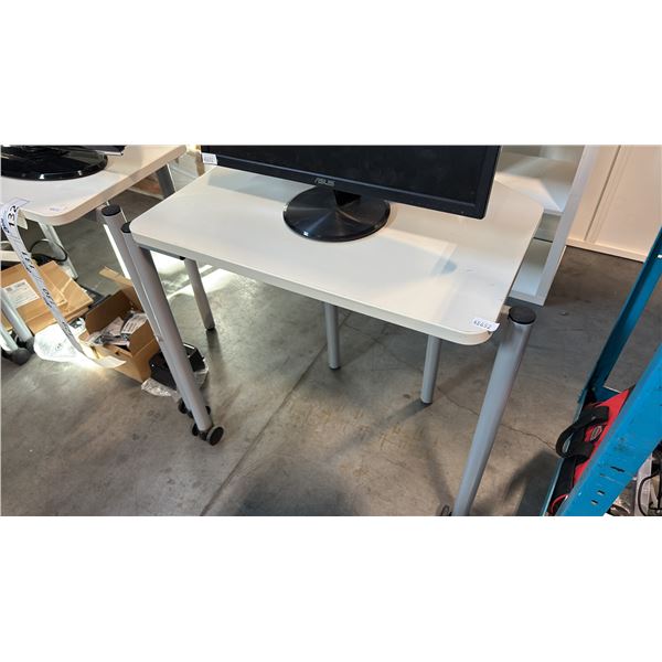 A2S 1007.001 PENTAGONAL DYNAMIC TRAINING CLASSROOM TABLE MELAMINE SILVER BASE 33.9X28.3X28.3 INCHES