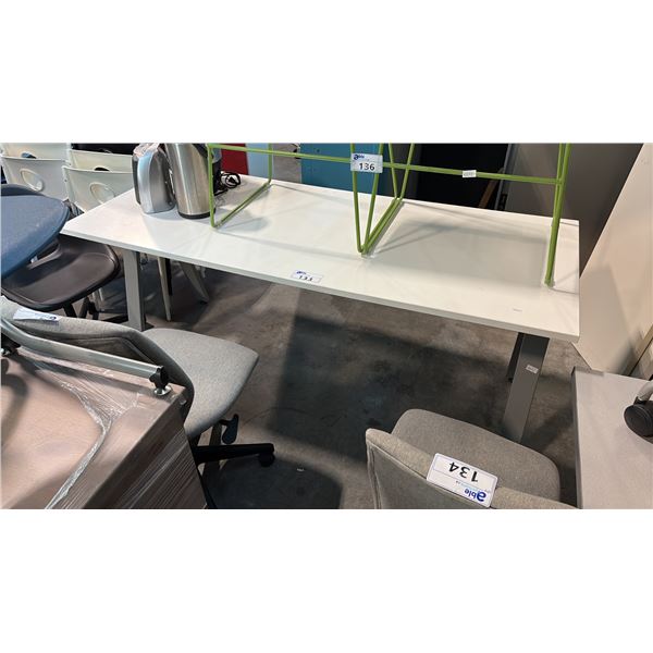 COMMERCIAL A-FRAME FIXED HEIGHT OFFICE CLASSROOM COLLABORATION DESK WHITE GREY 72X30X29 INCHES