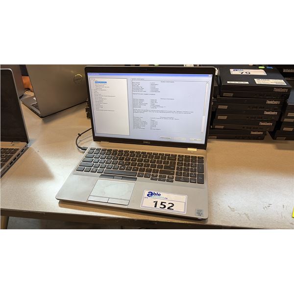 DELL LATITUDE 5510 15.6" FHD BUSINESS NOTEBOOK W/ INTEL CORE I5 WIPED DRIVE NO CHARGER