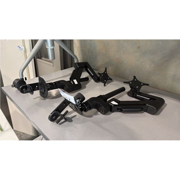 BLACK ADJUSTABLE MONITOR ARM WITH VESA MOUNT ATTACHMENT 2 PIECES