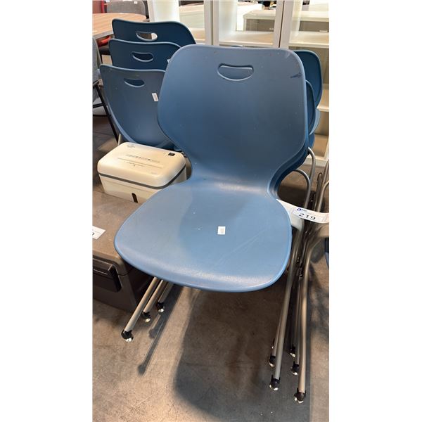 BLUE INTELLECT WAVE CANTILEVER SCHOOL CHAIR FEATURING CONTOURED POLYPROPYLENE SHELL 3PCS