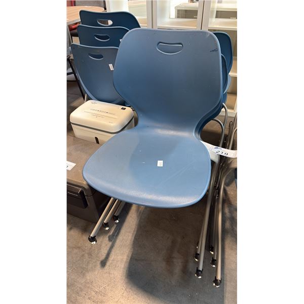BLUE INTELLECT WAVE CANTILEVER SCHOOL CHAIR FEATURING CONTOURED POLYPROPYLENE SHELL 3PCS