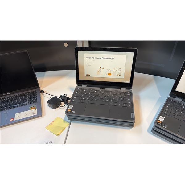 ASUS CHROMEBOOK 11.6" WIPED DRIVE NO CHARGER 3 PCS-ADMIN LOCKED