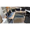 Image 1 : WOOD FINISH CORNER DESK W52" X D52" X H29"
