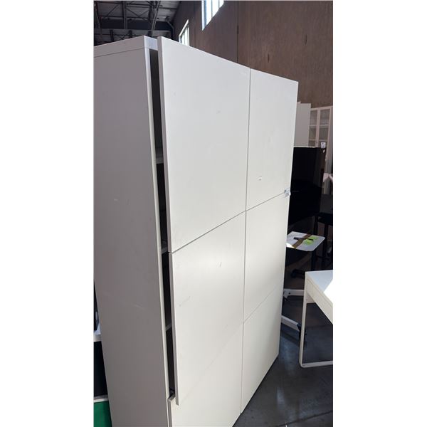 WHITE MODULAR WARDROBE TOY STORAGE SYSTEM BOX DRAWER W47" X D15.5" X H72"