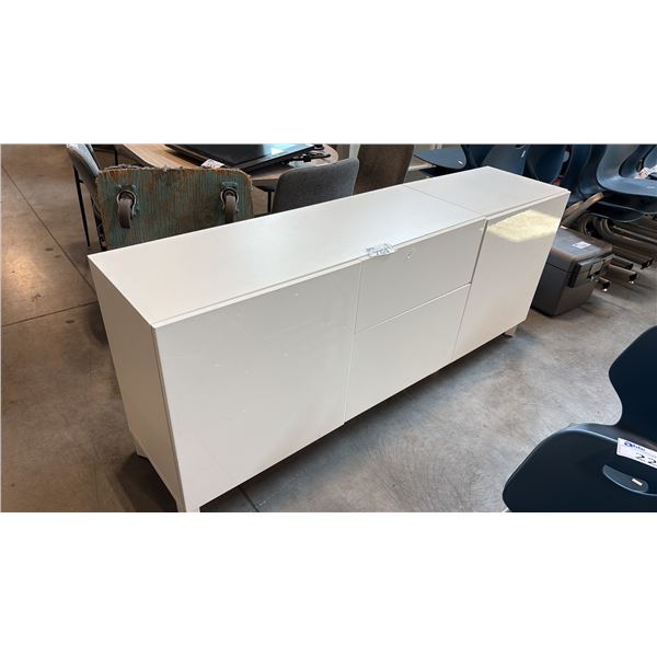 WHITE MERIDIAN MODULAR LATERAL STORAGE AND FILING CREDENZA SYSTEM