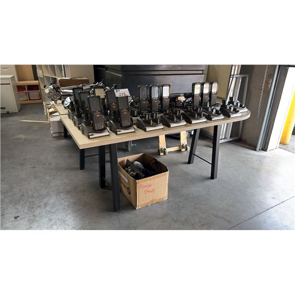 LIGHT WOOD FINISH MODULAR D-ENDED TRAINING TABLE 2-PIECES W70" X D30" X H29"