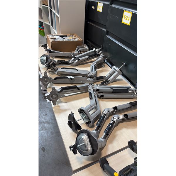 COMMERCIAL-GRADE PNEUMATIC DUAL-MONITOR ARMS 7 PCS