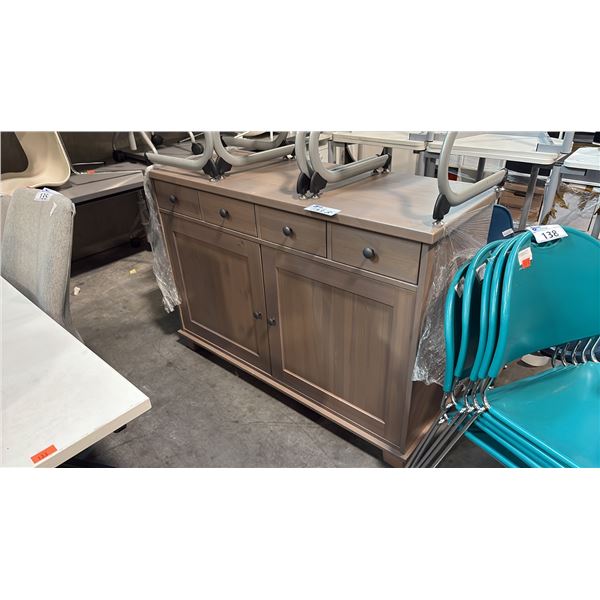 GREY ASH APPROX 4' WIDE HALL CABINET