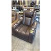Image 1 : VALENCIA THEATER SEATING TUSCANY, DARK BROWN POWER RECLINER WITH 2 CUPHOLDERS, HIDDEN STORAGE