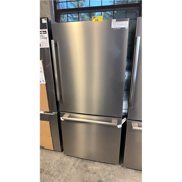BOSCH 100 SERIES B33CM10SNS BOTTOM FREEZER REFRIGERATOR, 33 INCH WIDTH, COUNTER DEPTH ICE DISPENSER