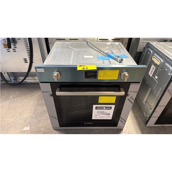 BOSCH 500 SERIES HBE5453UC SINGLE WALL OVEN, 24 INCH EXTERIOR WIDTH, CONVECTION, 2.8 CU. F. CAPACITY